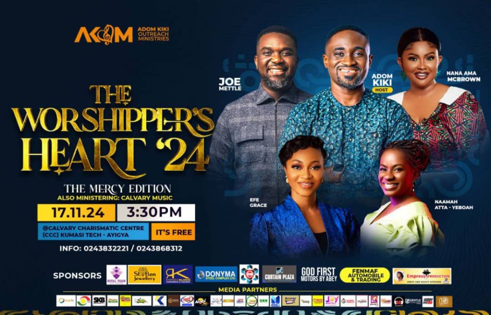 Adom Kiki To Thrill Gospel Music Lovers With 3rd Edition of Worshipper&#039;s Heart Concert